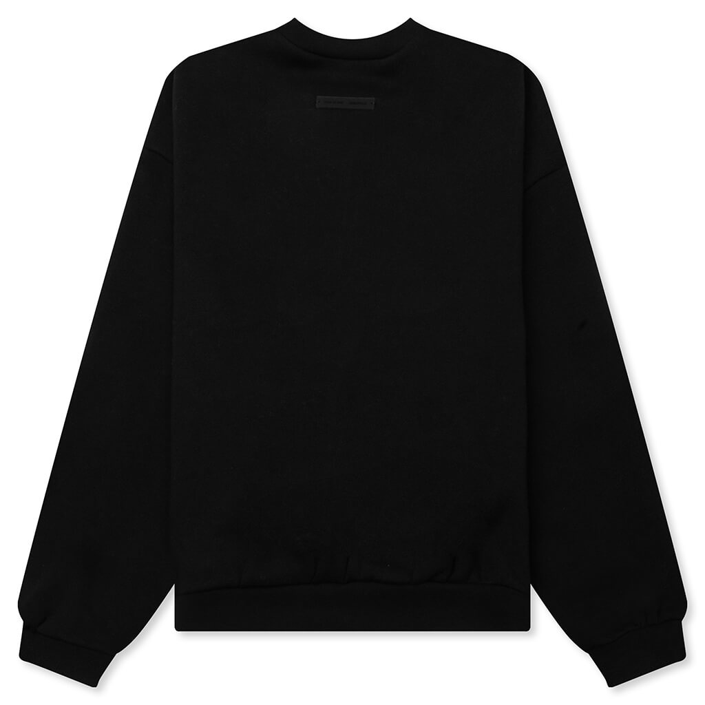 Kid's 90's Fit Fleece Crewneck - Jet Black