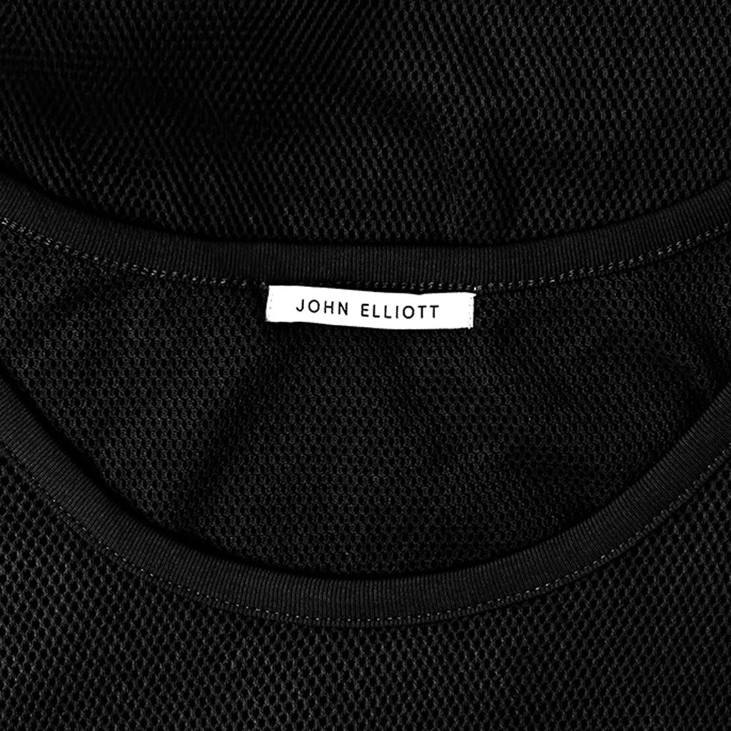 Cotton Mesh Tank - Black