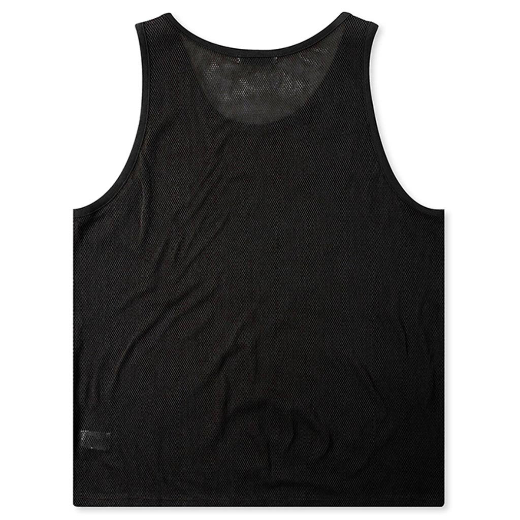 Cotton Mesh Tank - Black