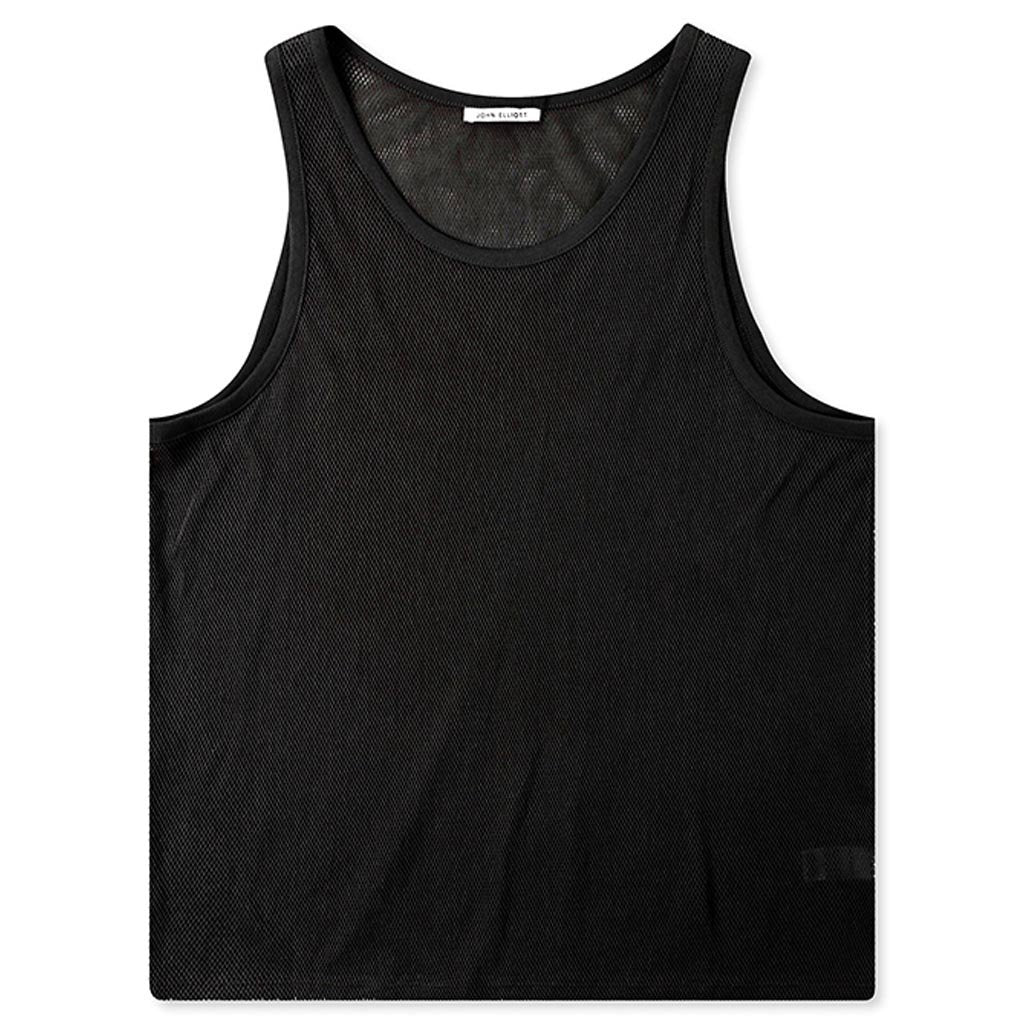 Cotton Mesh Tank - Black