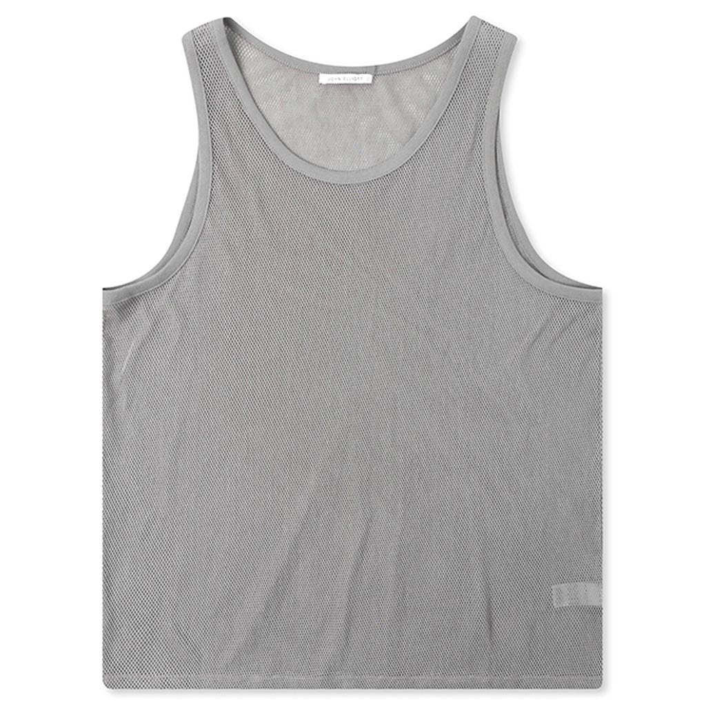 Cotton Mesh Tank - Plaster