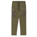 High Shrunk Nylon Cargo Pants - Olive