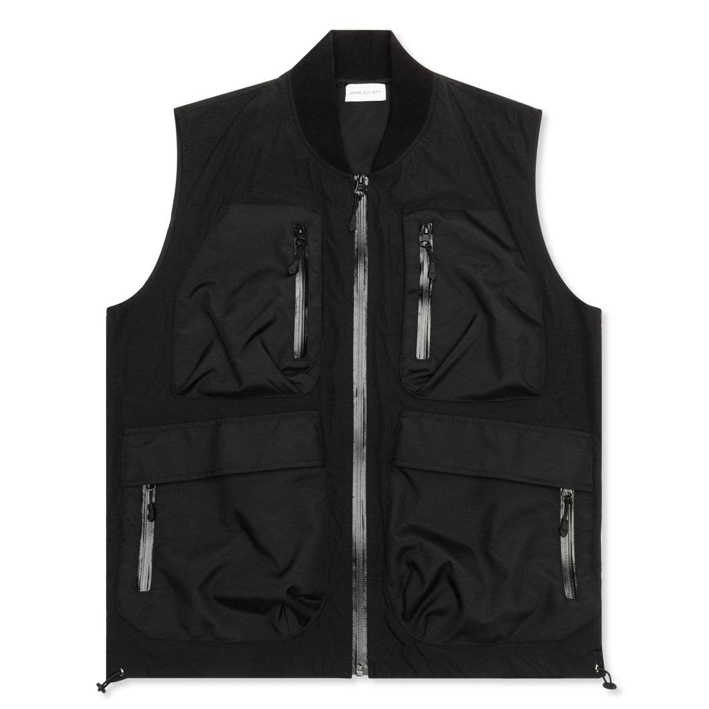 High Shrunk Nylon Utility Vest - Black