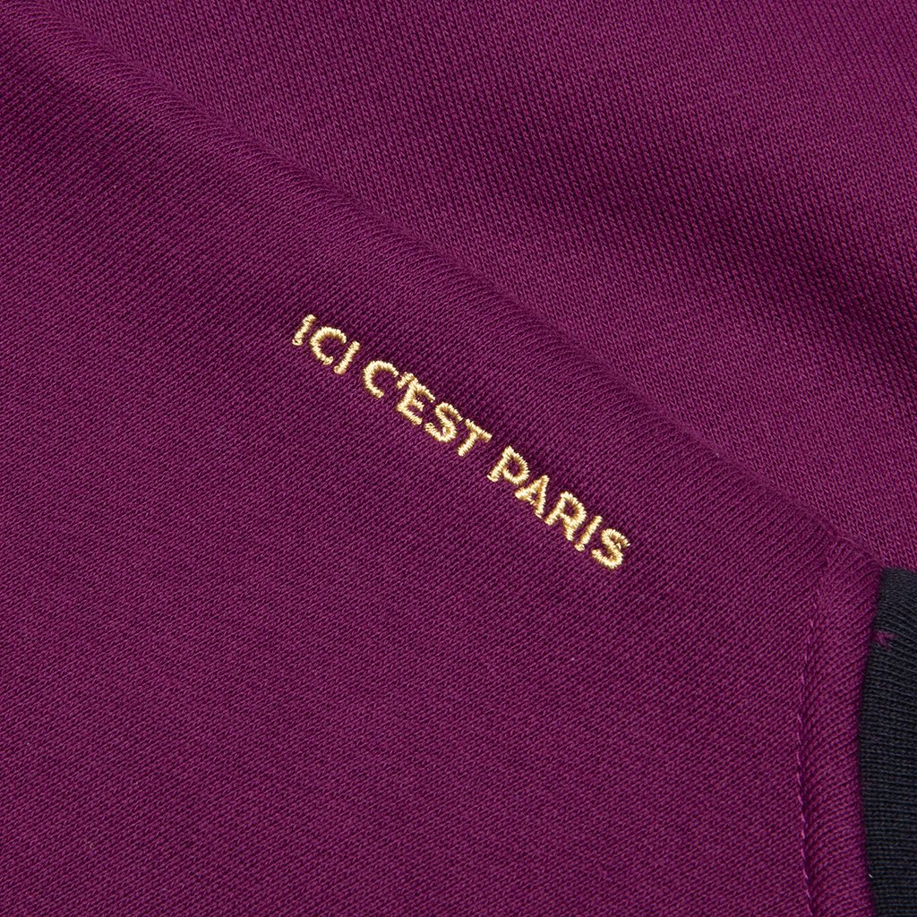 Women's Fleece Hoodie - Bordeaux/Black