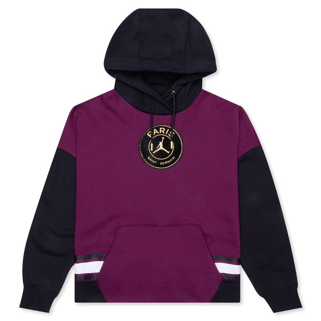 Women's Fleece Hoodie - Bordeaux/Black