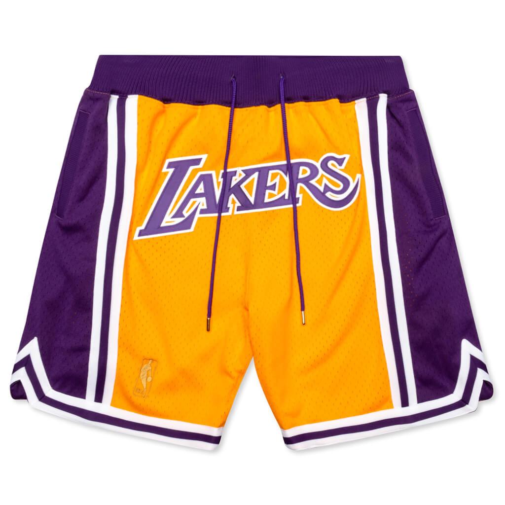 Los Angeles Lakers 1996-97 Home Shorts - Yellow/Purple