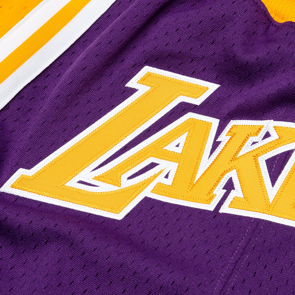 Los Angeles Lakers 1996-97 Road Shorts - Purple/Yellow