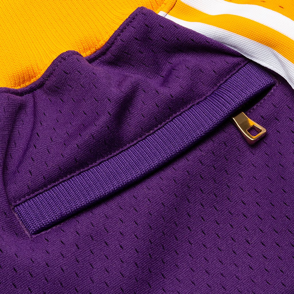 Los Angeles Lakers 1996-97 Road Shorts - Purple/Yellow