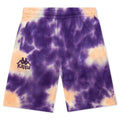 Kids Authentic Cyntu Tie Dye Shorts - Cream/Brandy/Violet