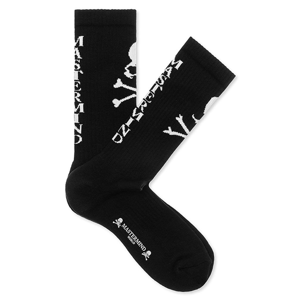 Front Skull Socks - Black