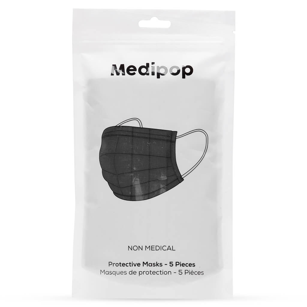 Standard Protective Masks 5 Pack - Black