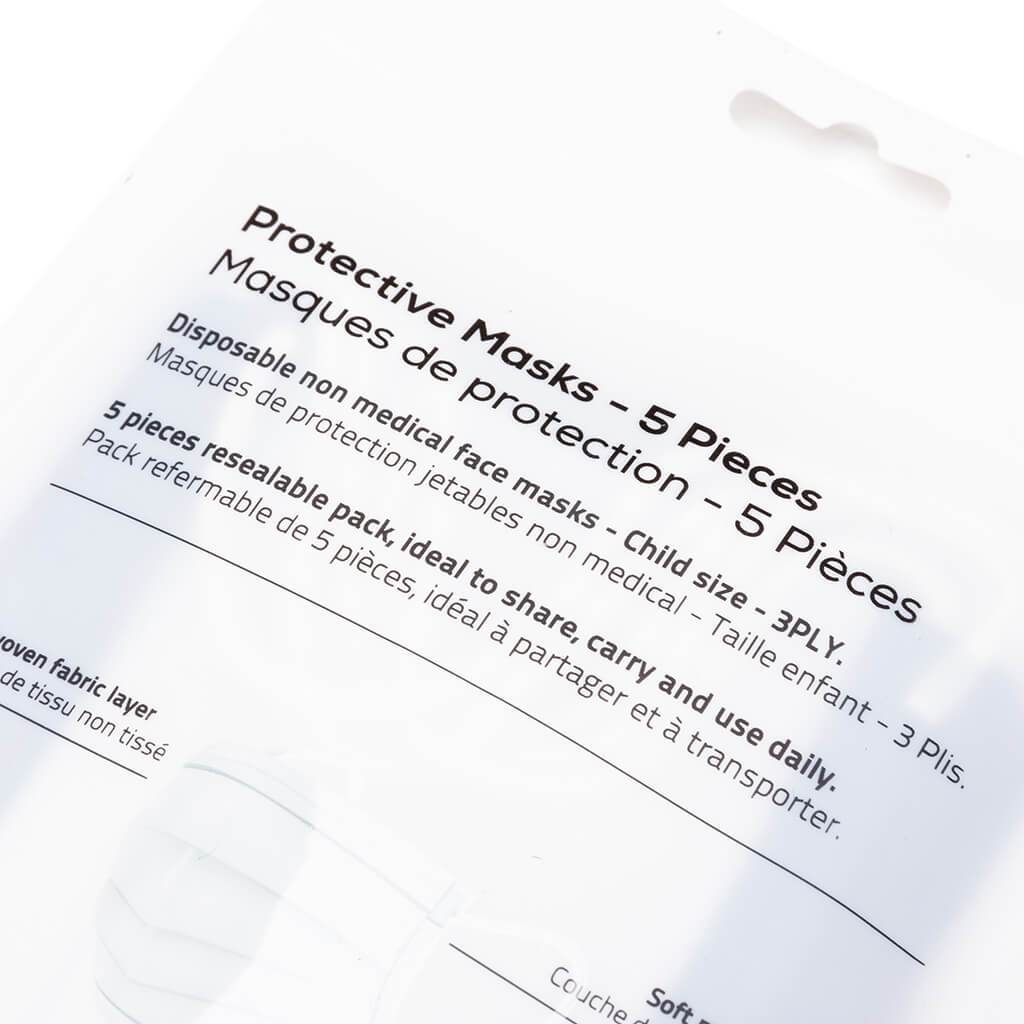 AFFTIER0 Protective Masks Child 5 Pack - Neon Blue