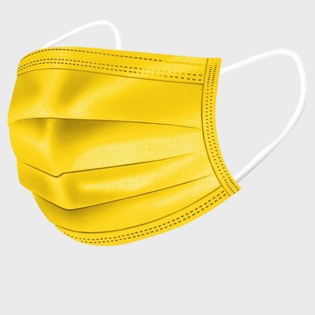 STANDARD Protective Masks Child 5 Pack - Neon Yellow
