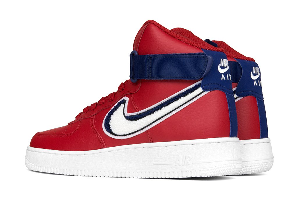 Nike Air Force 1 High '07 - Gym Red/White-Blue Void/White