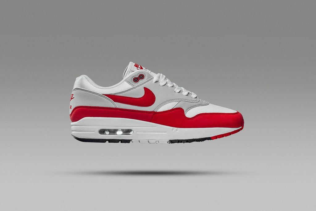Air Max 1 OG Anniversary - White/University Red/Neutral Grey