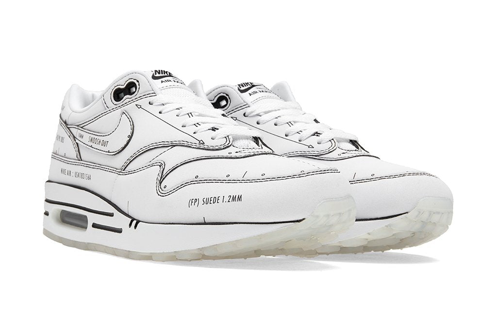 Air Max 1 "Schematic" - White/White/Black