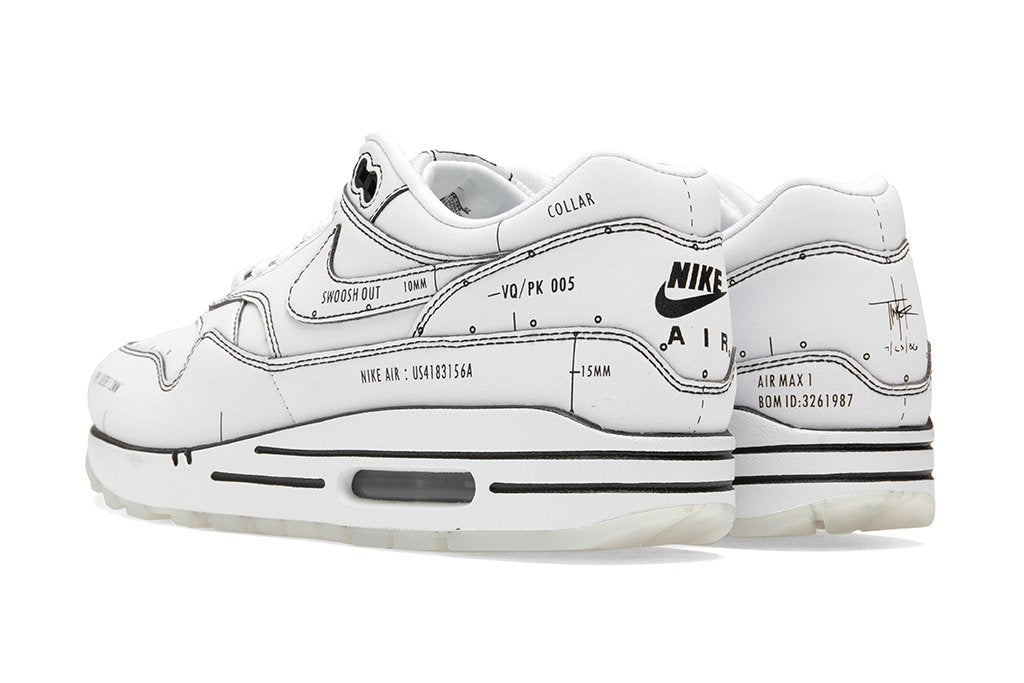 Air Max 1 "Schematic" - White/White/Black