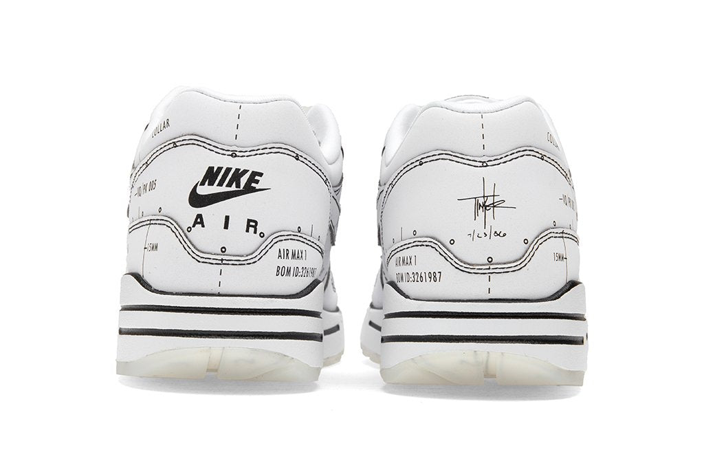 Air Max 1 "Schematic" - White/White/Black