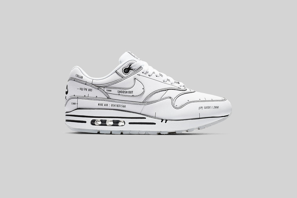Air Max 1 "Schematic" - White/White/Black