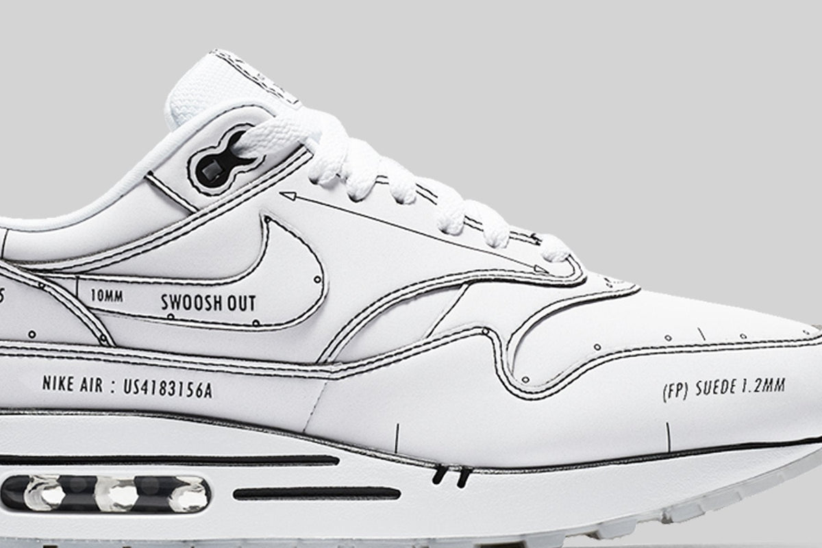 Air Max 1 "Schematic" - White/White/Black