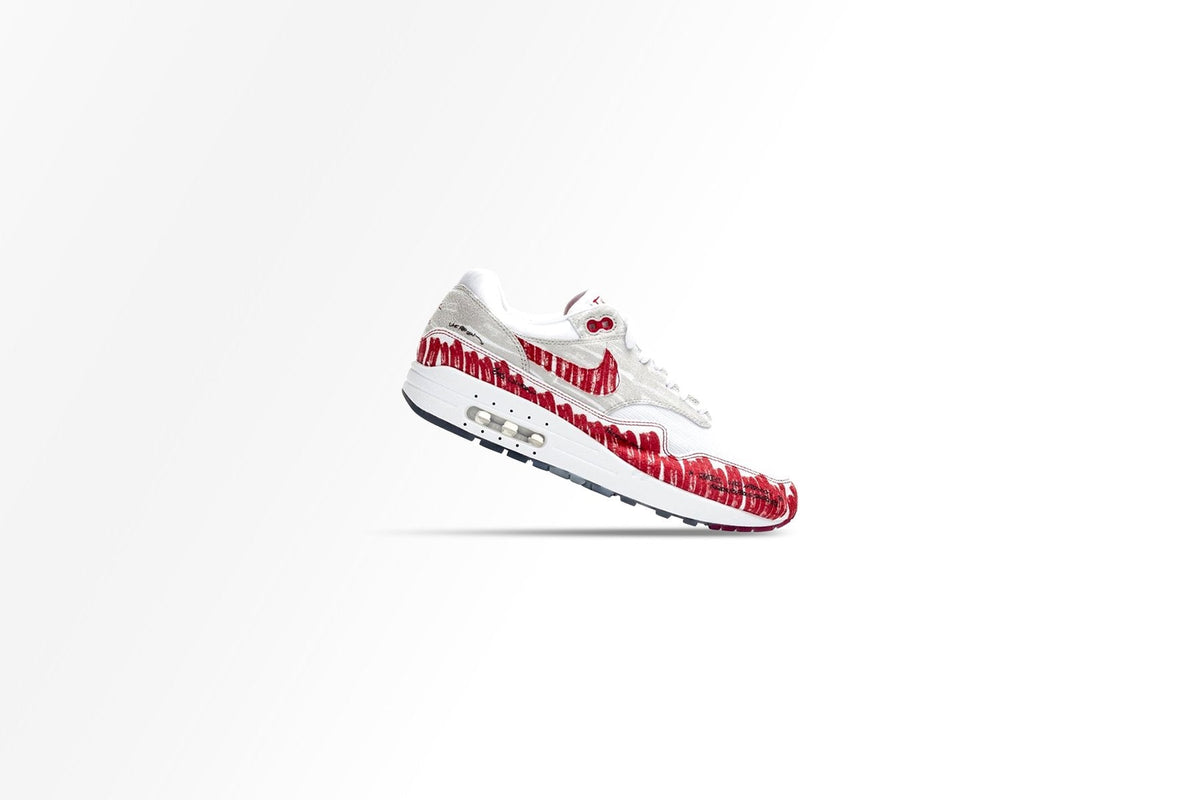 Air Max 1 Sketch To Shelf - White/University Red-Neutral Grey