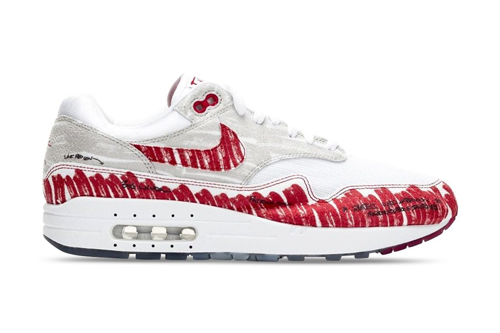 Air Max 1 Sketch To Shelf - White/University Red-Neutral Grey