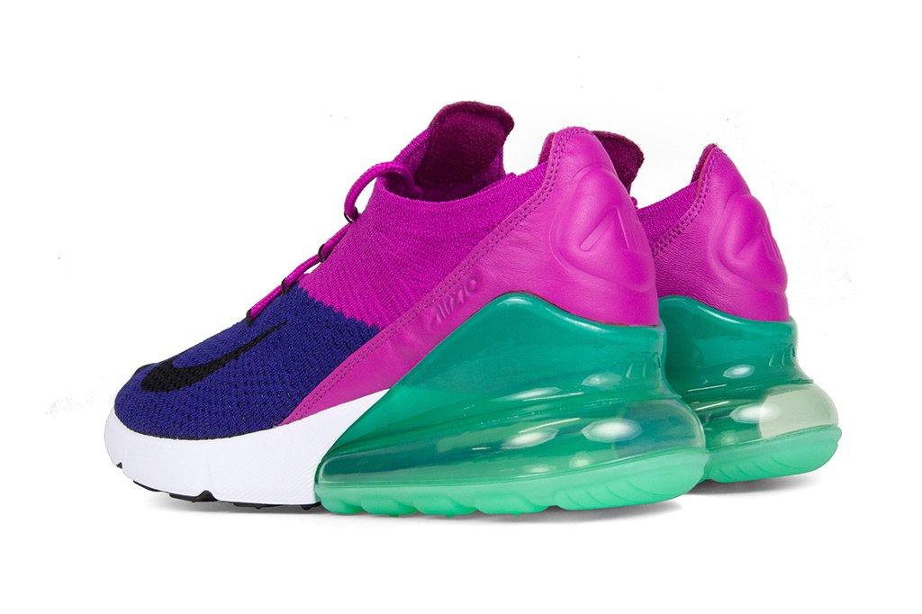 Air Max 270 Flyknit - Deep Royal Blue/Black/Fuchsia Flash