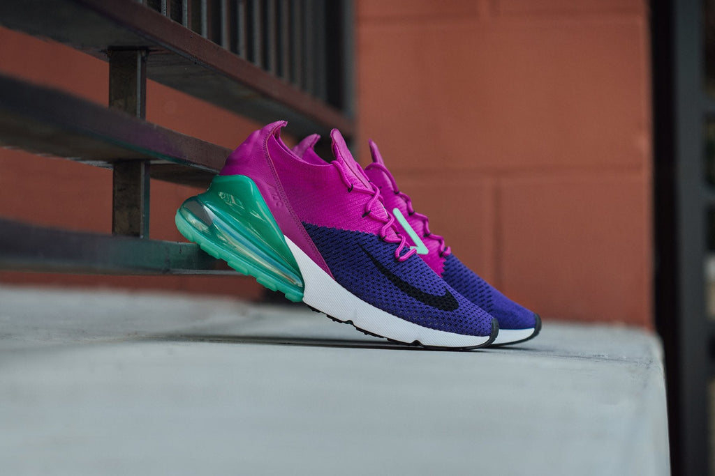 Air Max 270 Flyknit - Deep Royal Blue/Black/Fuchsia Flash