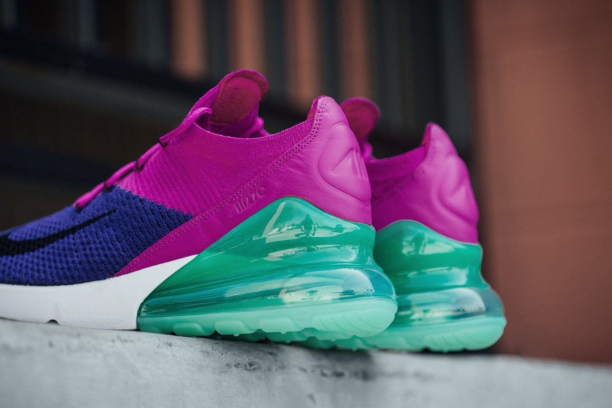 Air Max 270 Flyknit - Deep Royal Blue/Black/Fuchsia Flash