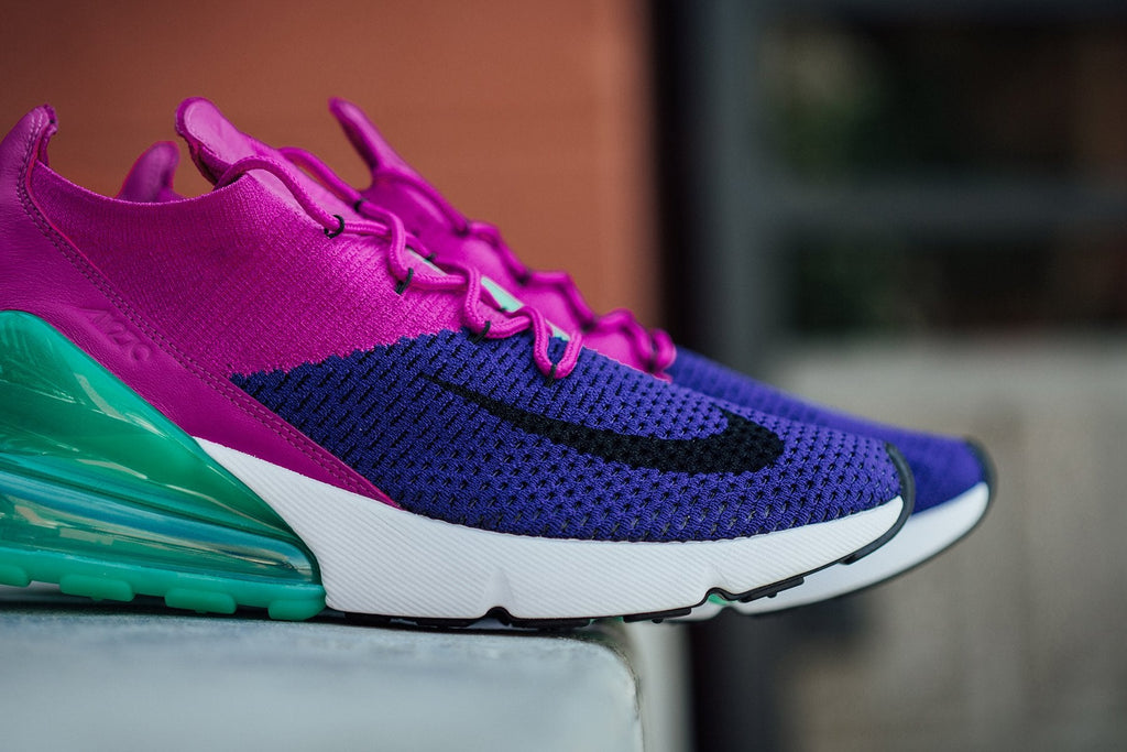 Air Max 270 Flyknit - Deep Royal Blue/Black/Fuchsia Flash
