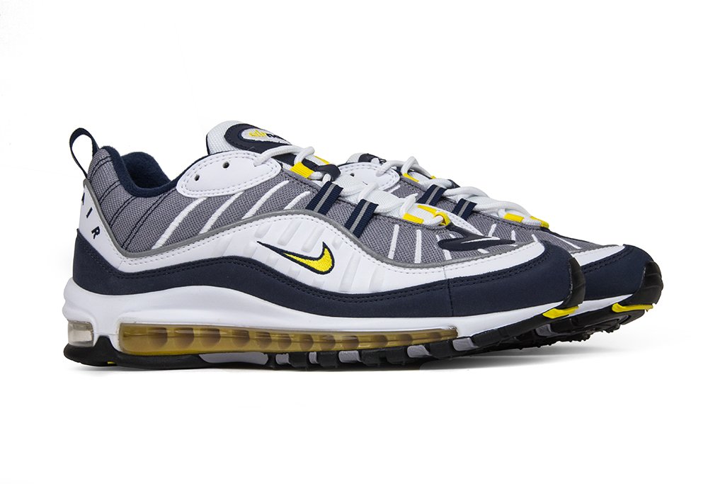 Air Max 98 - White/Tour Yellow/Midnight Navy