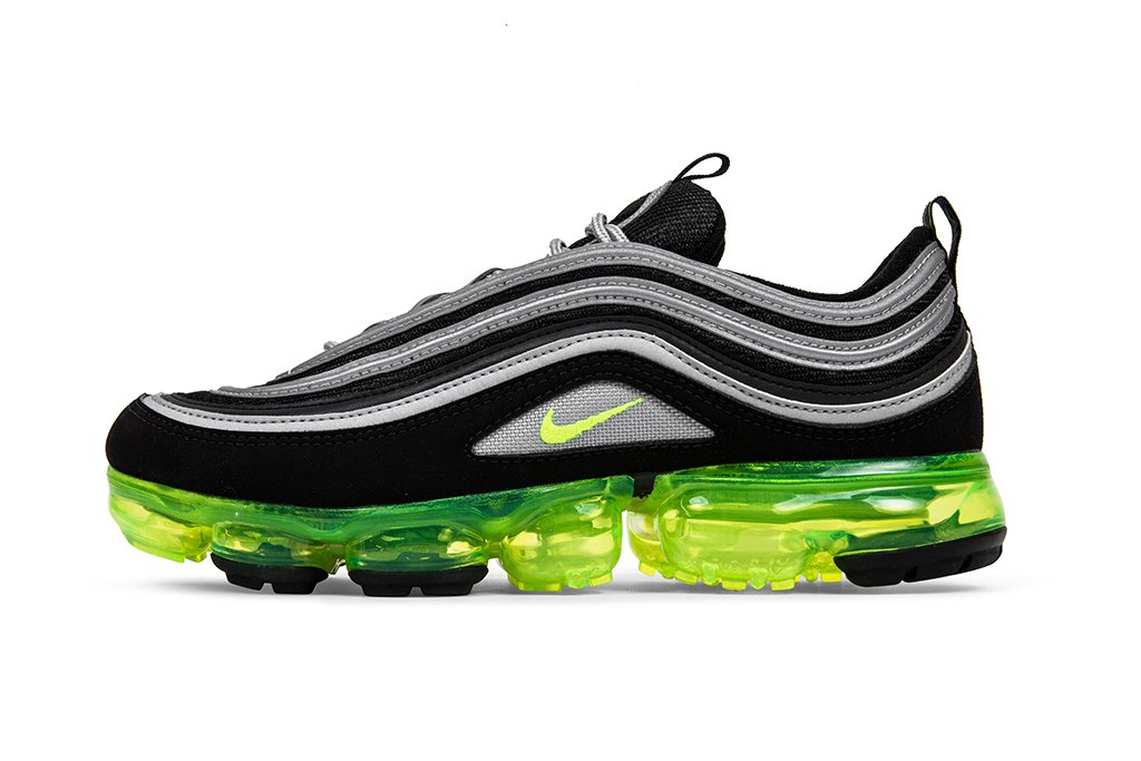 Air VaporMax 97 - Black/Volt-Metallic Silver-White