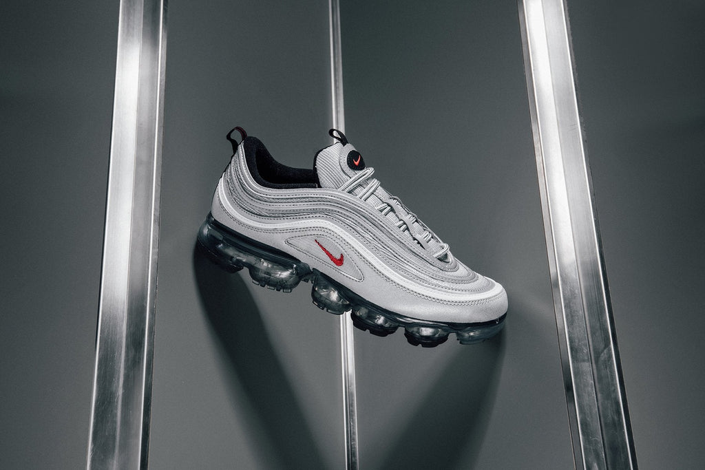Air VaporMax '97 'Silver Bullet' - Metallic Silver/Varsity Red-White-Black