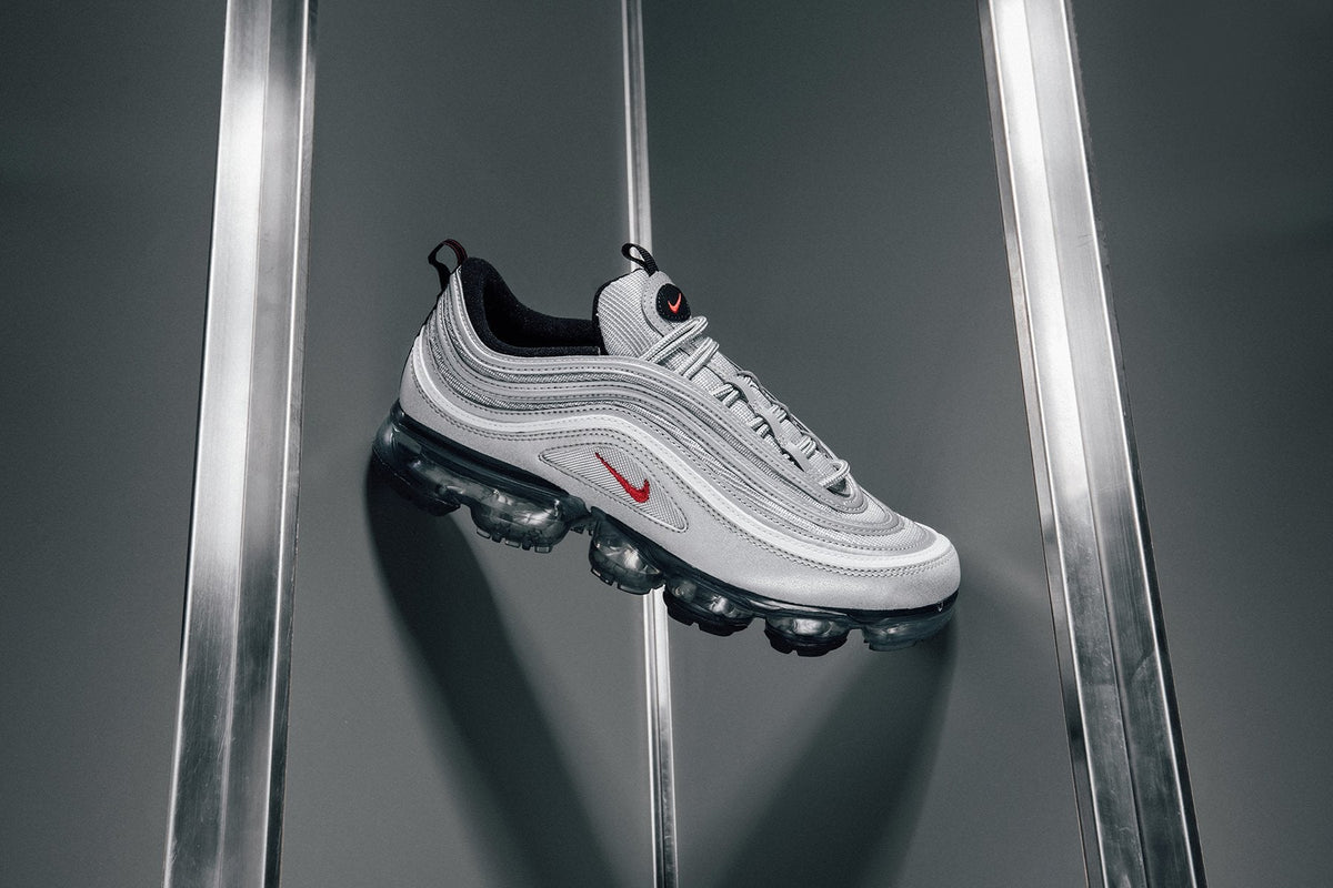 Air VaporMax '97 'Silver Bullet' - Metallic Silver/Varsity Red-White-Black