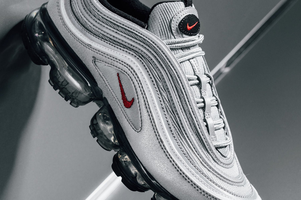 Air VaporMax '97 'Silver Bullet' - Metallic Silver/Varsity Red-White-Black