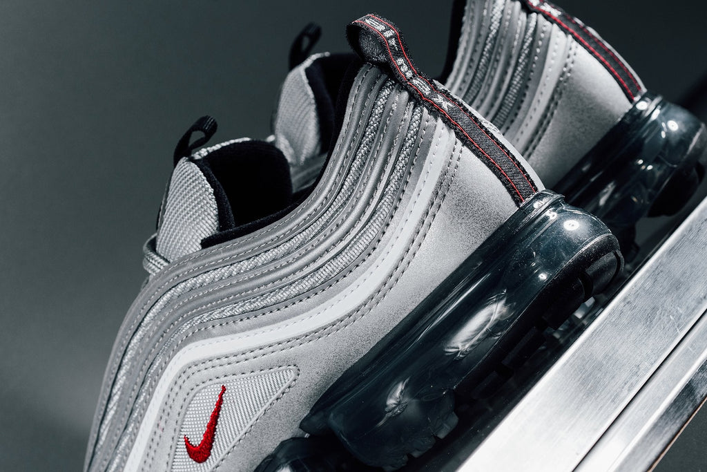 Air VaporMax '97 'Silver Bullet' - Metallic Silver/Varsity Red-White-Black