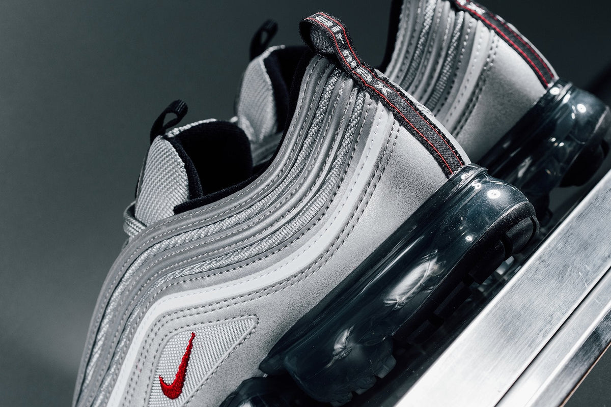 Air VaporMax '97 'Silver Bullet' - Metallic Silver/Varsity Red-White-Black
