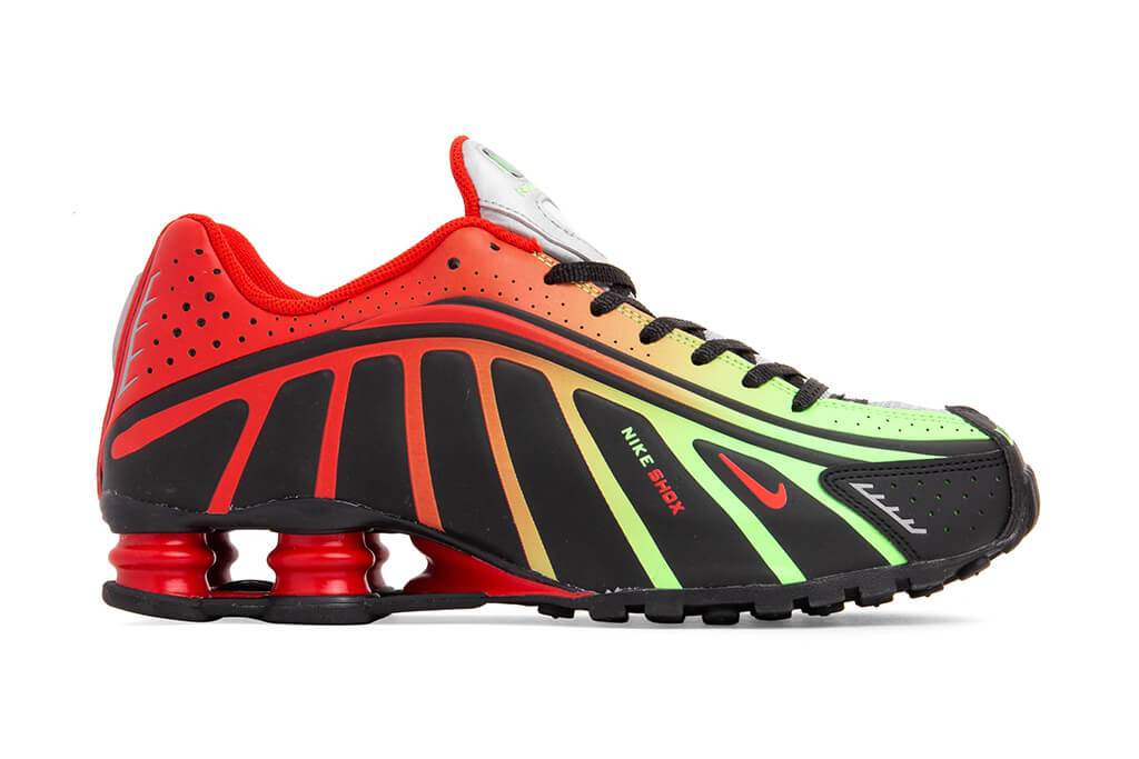 Shox R4/ Neymar Jr - Black/Challenge Red/Metallic Silver