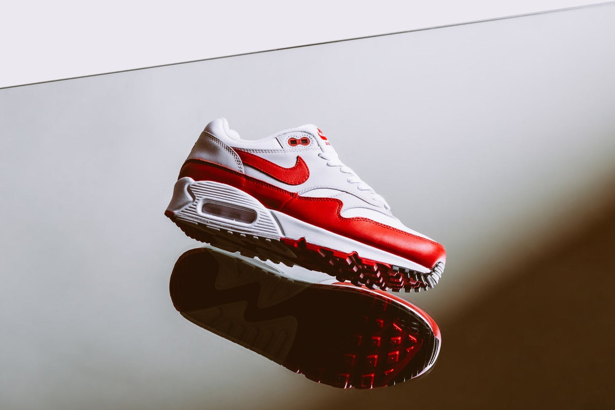 Women's Air Max 90/1 - White/University Red/Neutral Grey/Black