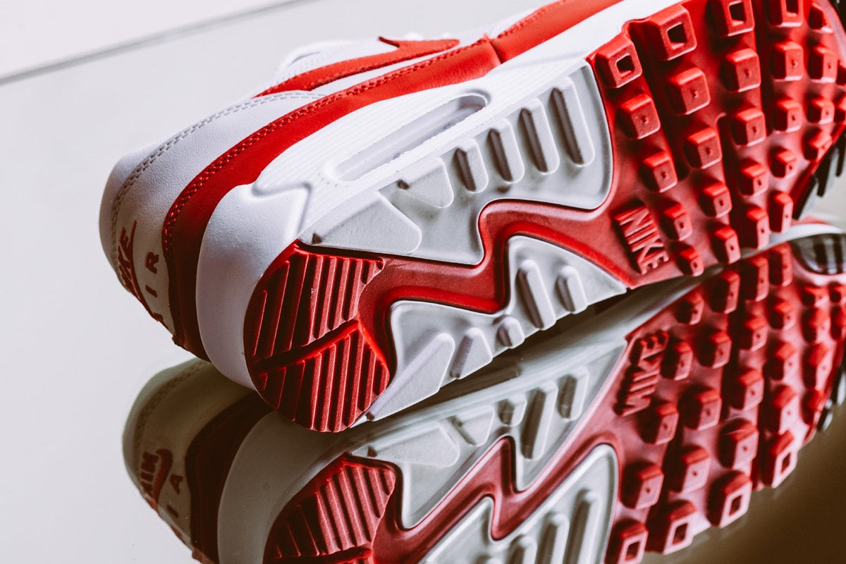Women's Air Max 90/1 - White/University Red/Neutral Grey/Black