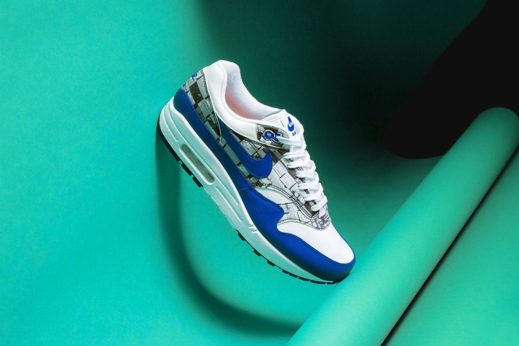 Air Max 1 Print 'We Love Nike' - White/Game Royal-Neutral Grey
