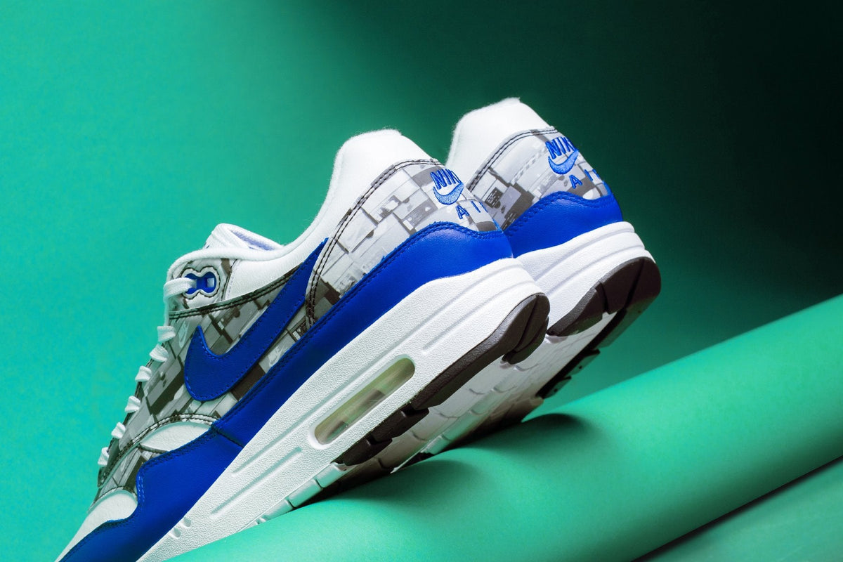 Air Max 1 Print 'We Love Nike' - White/Game Royal-Neutral Grey
