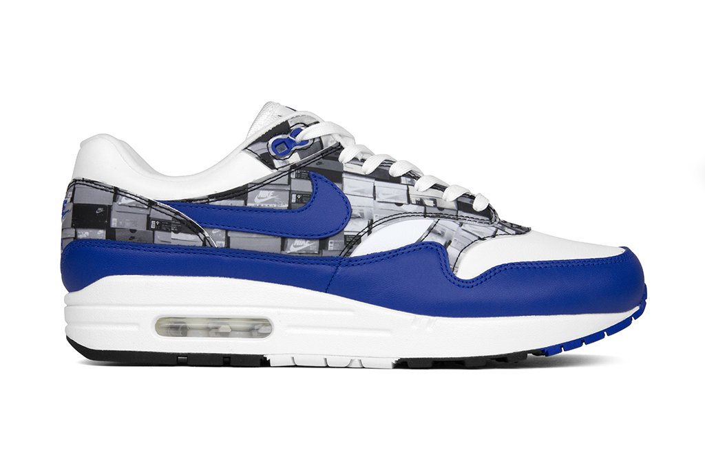 Air Max 1 Print 'We Love Nike' - White/Game Royal-Neutral Grey