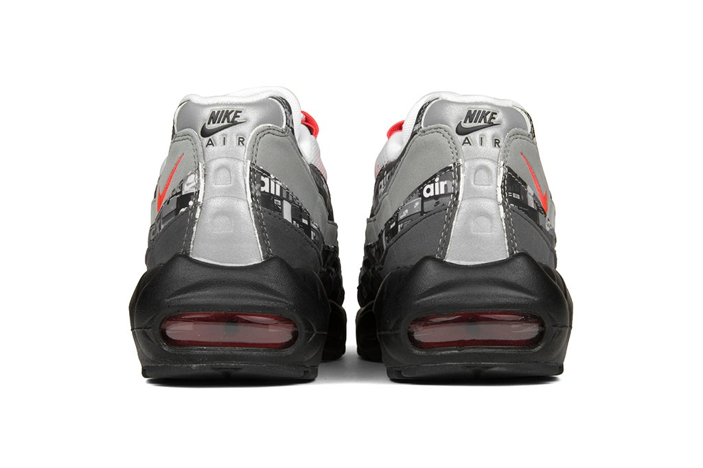 Air Max 95 Print 'We Love Nike' - Black/Bright Crimson-Medium Ash