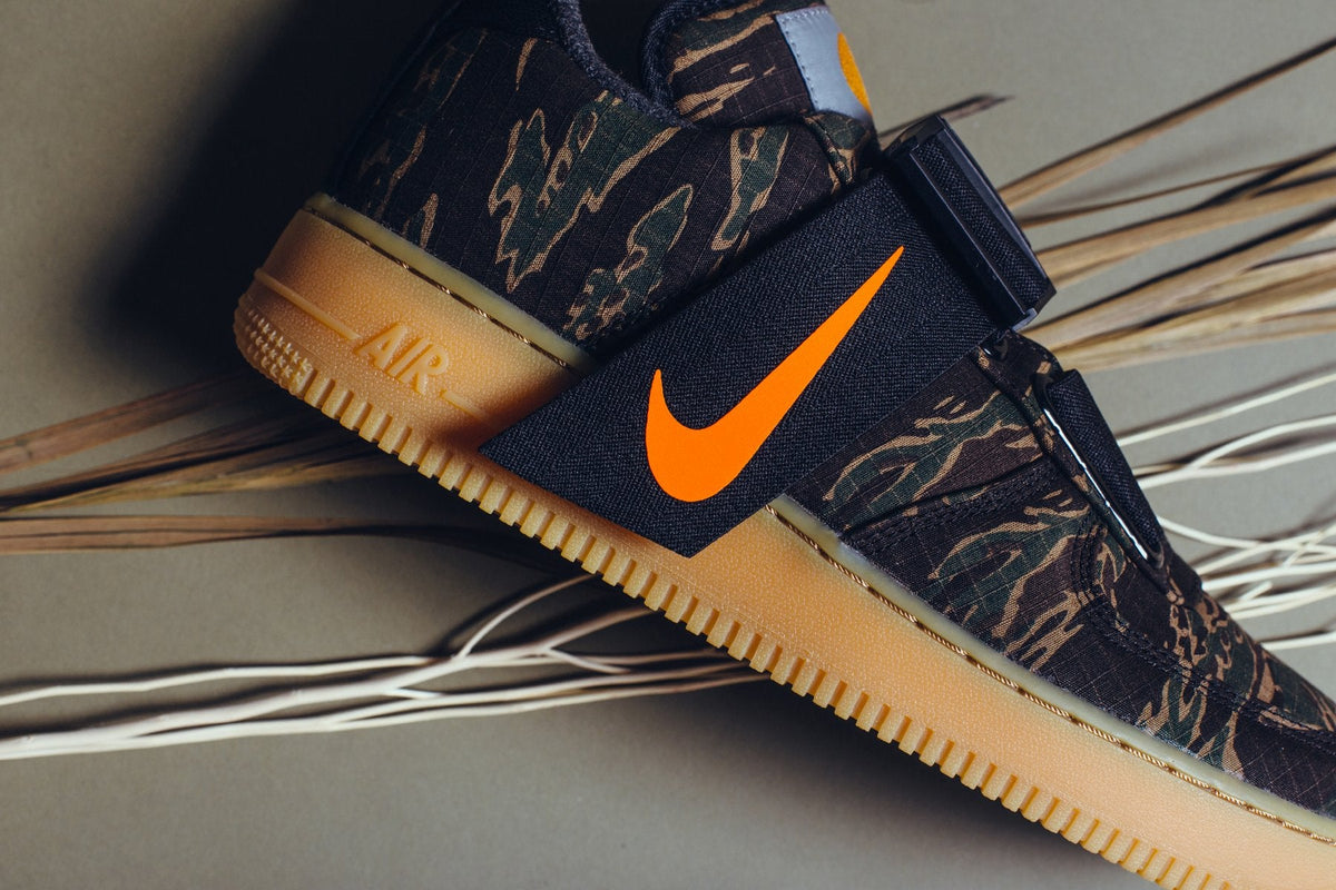 Air Force 1 Utility Low PRM WIP- Camo Green/Total Orange/Gum Light Brown