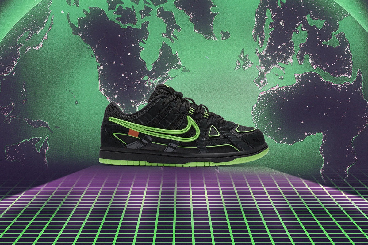 Air Rubber Dunk (PS) - Black/Green Strike