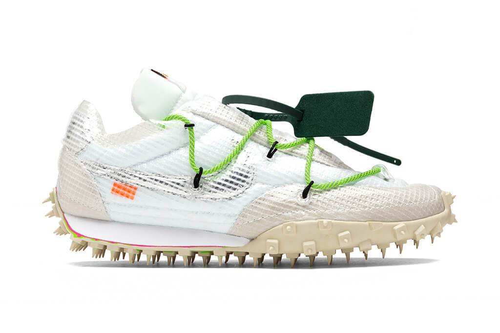 Women's Waffle Racer - White/Black-Electric Green