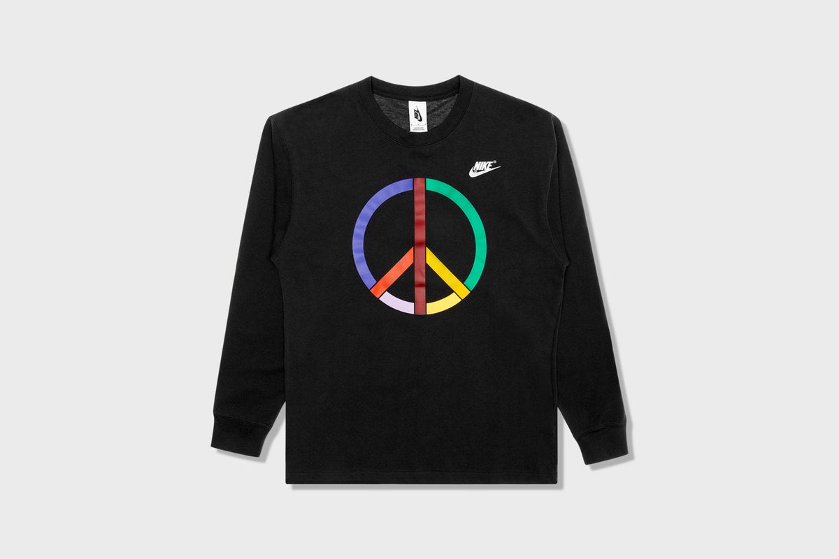 Women's L/S T-Shirt PD NY - Off Noir/Metallic Silver