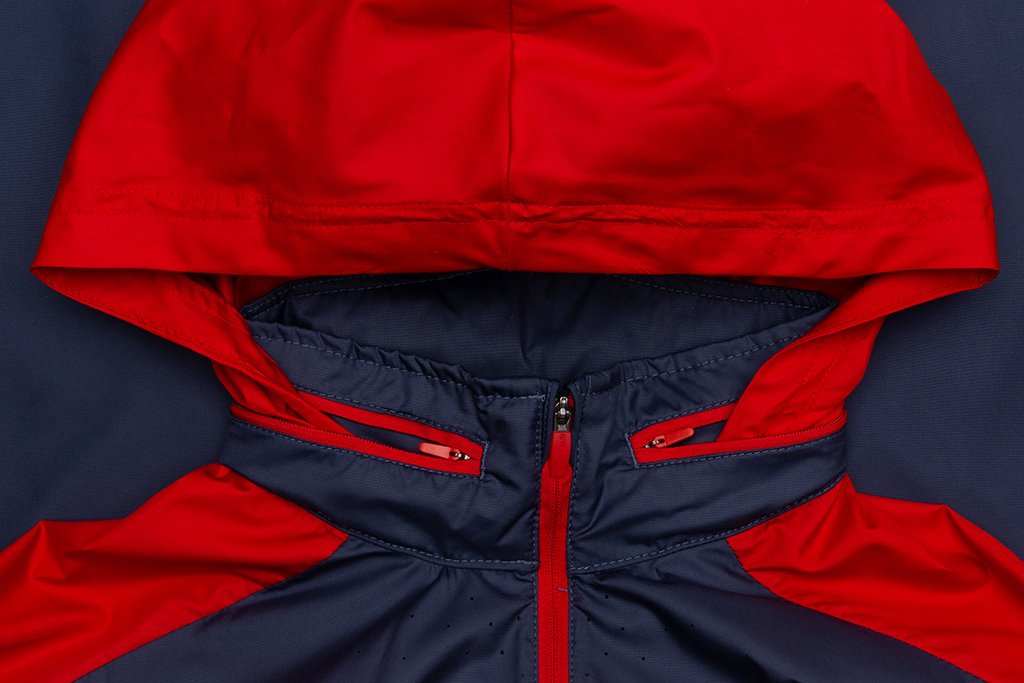 Gyakusou  Hooded Jacket - Thunder Blue/Sport Red/Sail