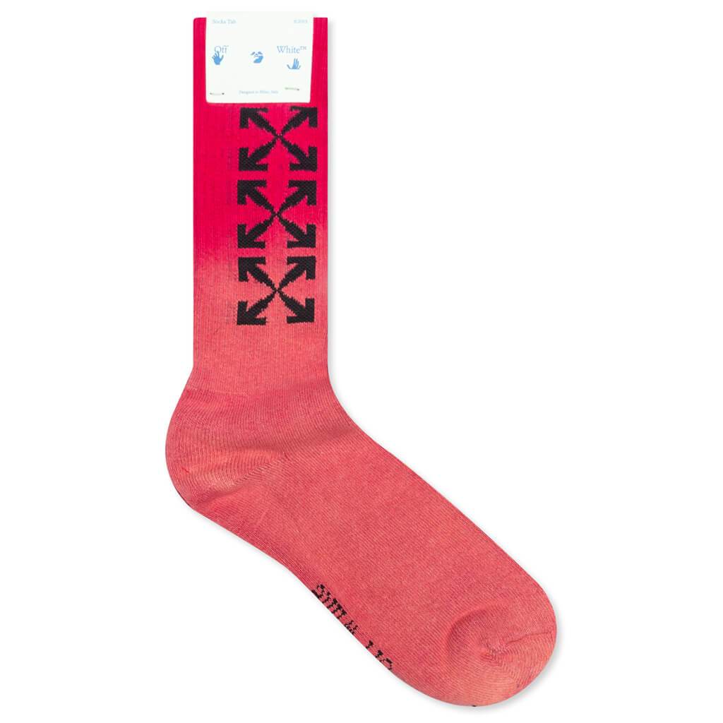 Arrow Mid Length Socks - Red/Black